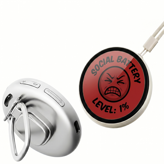 Social Battery Pin Badge